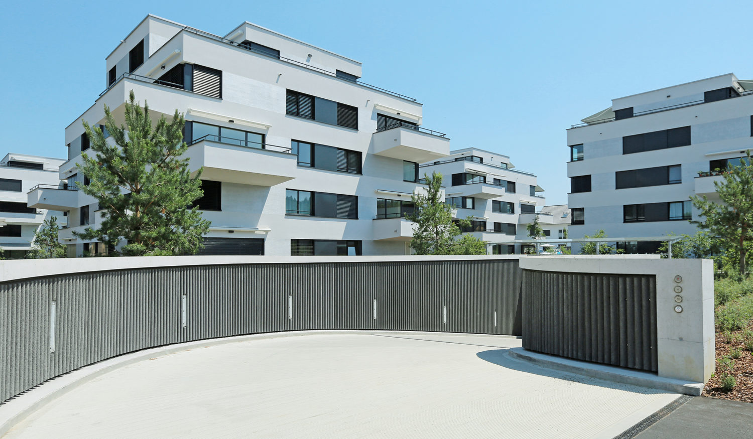 FAVERIT® Lärmschutzelemente Wohnüberbauung Sonnenhof, Regensdorf ZH