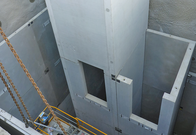 Vertikalschacht aus Beton