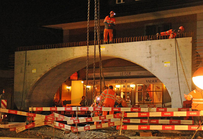 Versetzen des Brückenelementes in Suhr