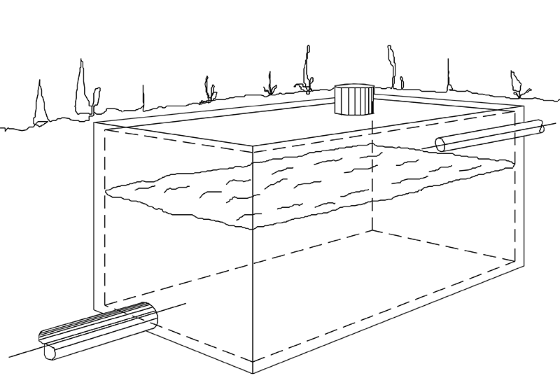 Visualisierung eines Rückhaltebeckens aus Beton