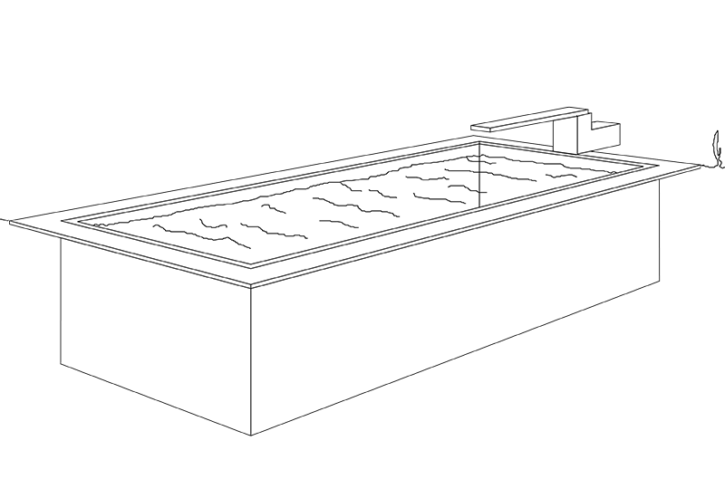 Visualisierung eines Schwimmbeckens aus Beton