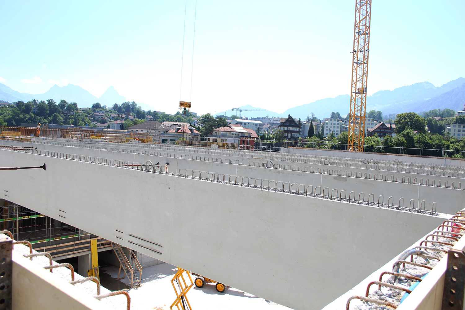 Ansicht eingesetzte Traeger