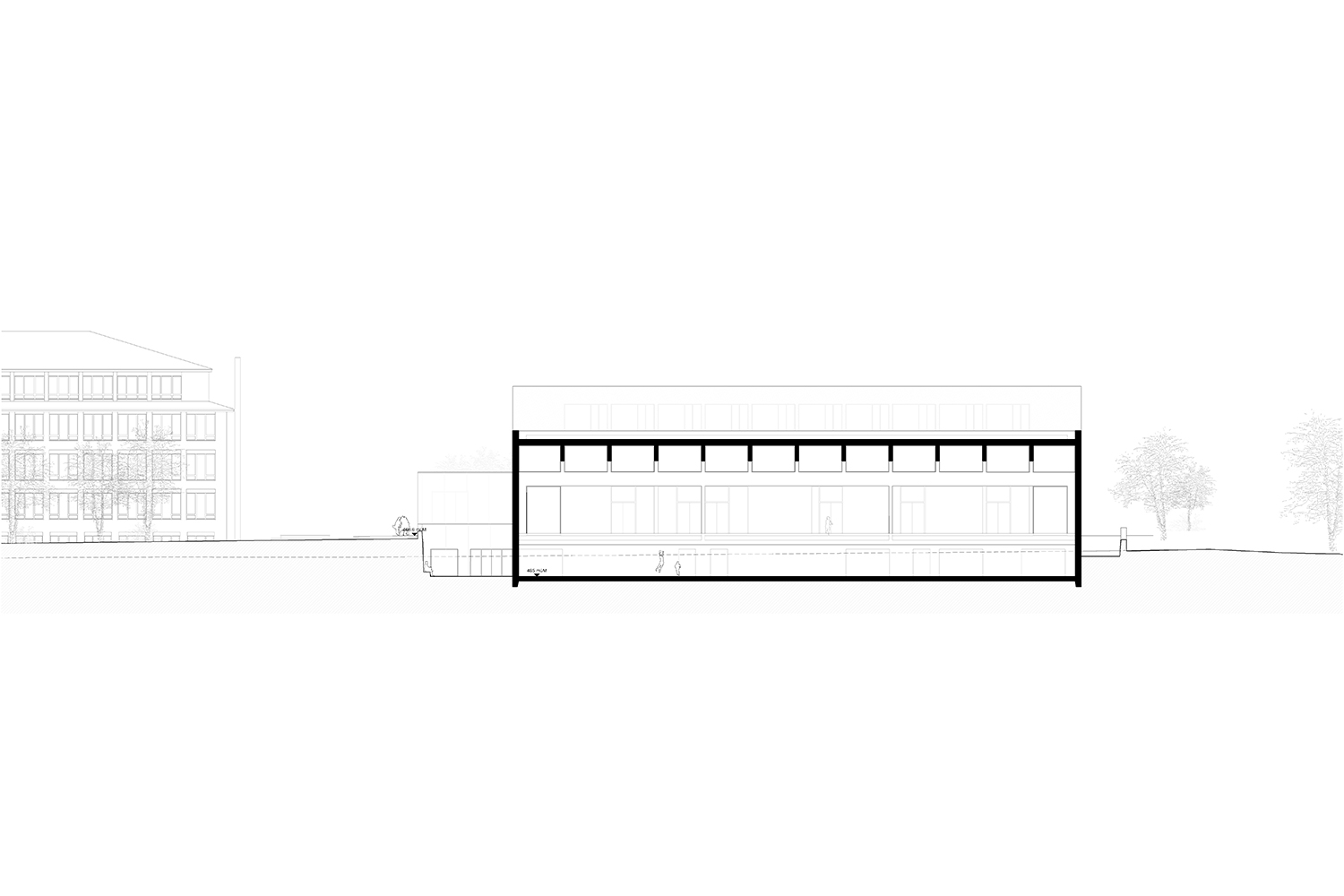 Schnitt Schul- und Sportzentrum Oberarth