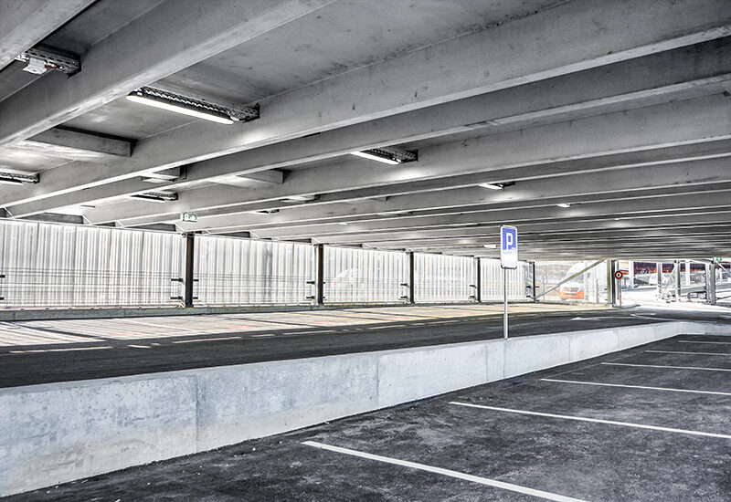 Fahrbahn- und Rippenplatten, SBB Park-and-Rail-Parkhaus, Stein-Säckingen
