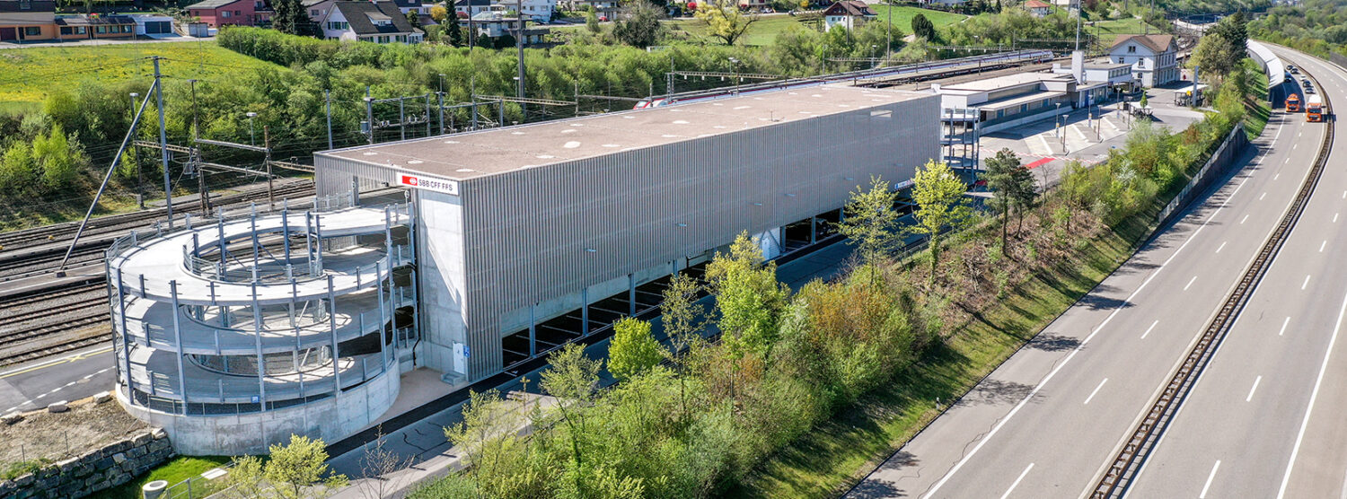 Fahrbahn- und Rippenplatten, SBB Park-and-Rail-Parkhaus, Stein-Säckingen