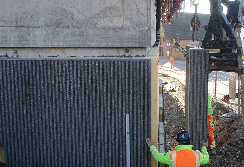 Montage Lärmschutzelement