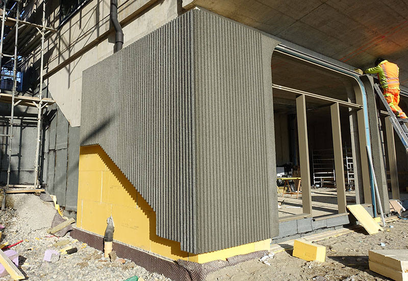 Montierte Lärmschutzelemente